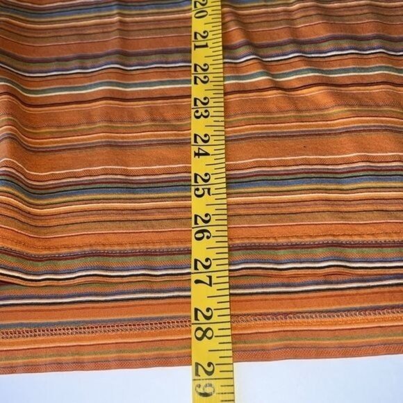 T Harris London Mens Orange Striped Polo Shirt XL 100% Cotton Short Sleeve Casua - Picture 8 of 9